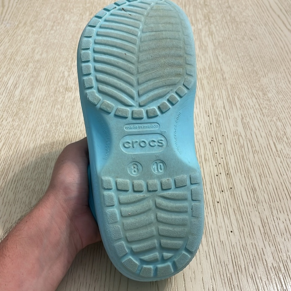 Crocs Classic Clog Shoes (Cyan Blue). - Picture 8 of 12